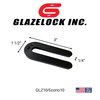 Glazelock 1/4" 3 1/2"L x 1-1/2"W 1/2" Slot, U-shaped Horseshoe  Plastic Flat Shims  Black 500pc/box GLZ10-S